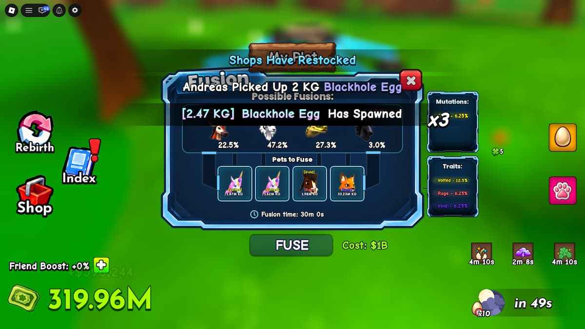 image showing how to use the Fuse Machine in Ride a Pet