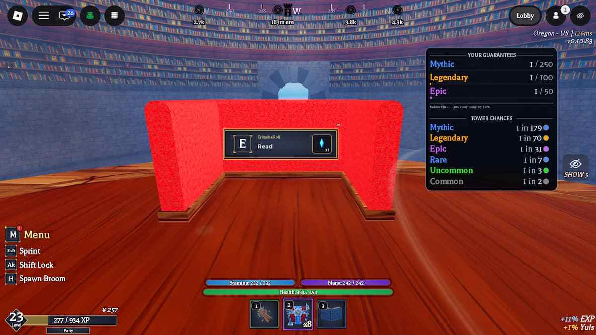 image showing the Grimoire Gacha in Clover Time