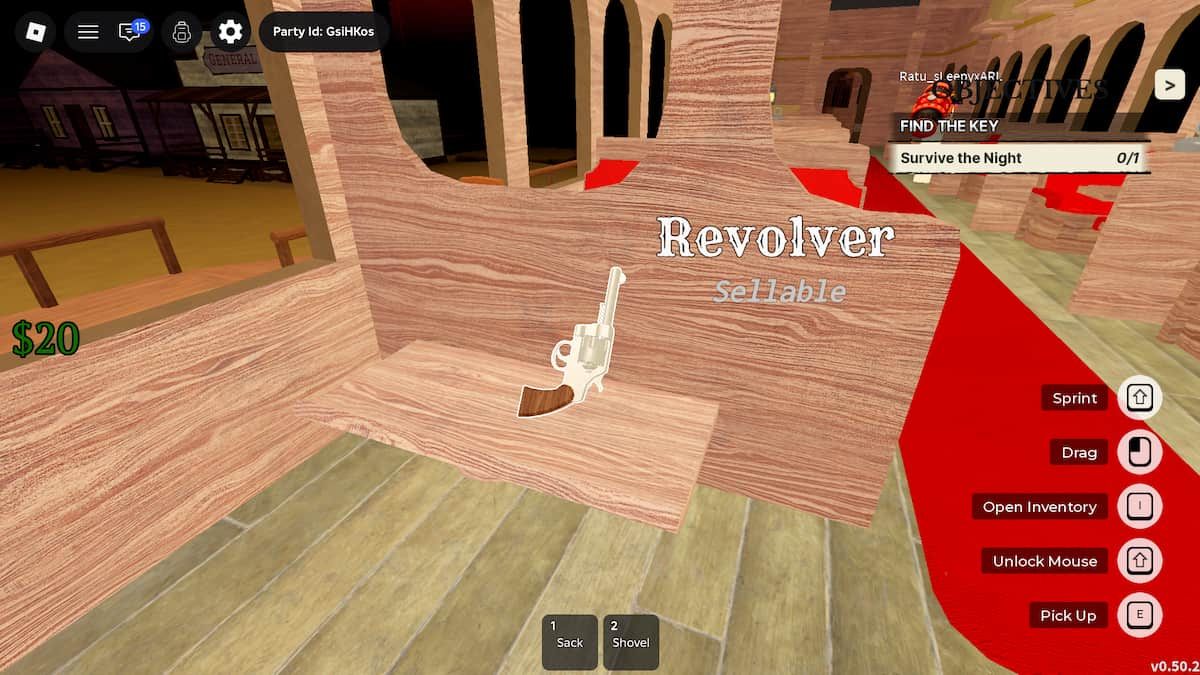 image showing the Revolver in Dead Rails The Hollow Event