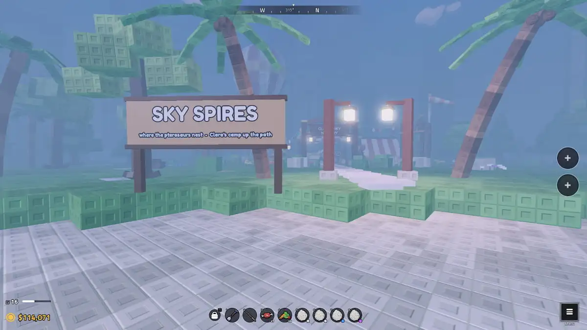 image showing the Sky Spire Island in Prehistoric Farm