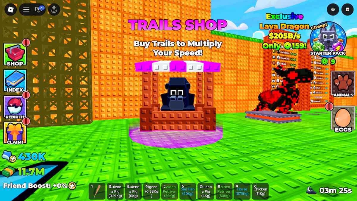 image showing the Trails Shop in Climb for Animals Eggs
