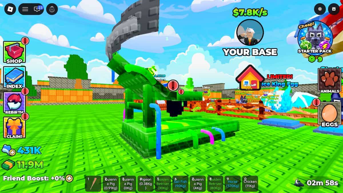 image showing the treadmill in Climb for Animals Eggs
