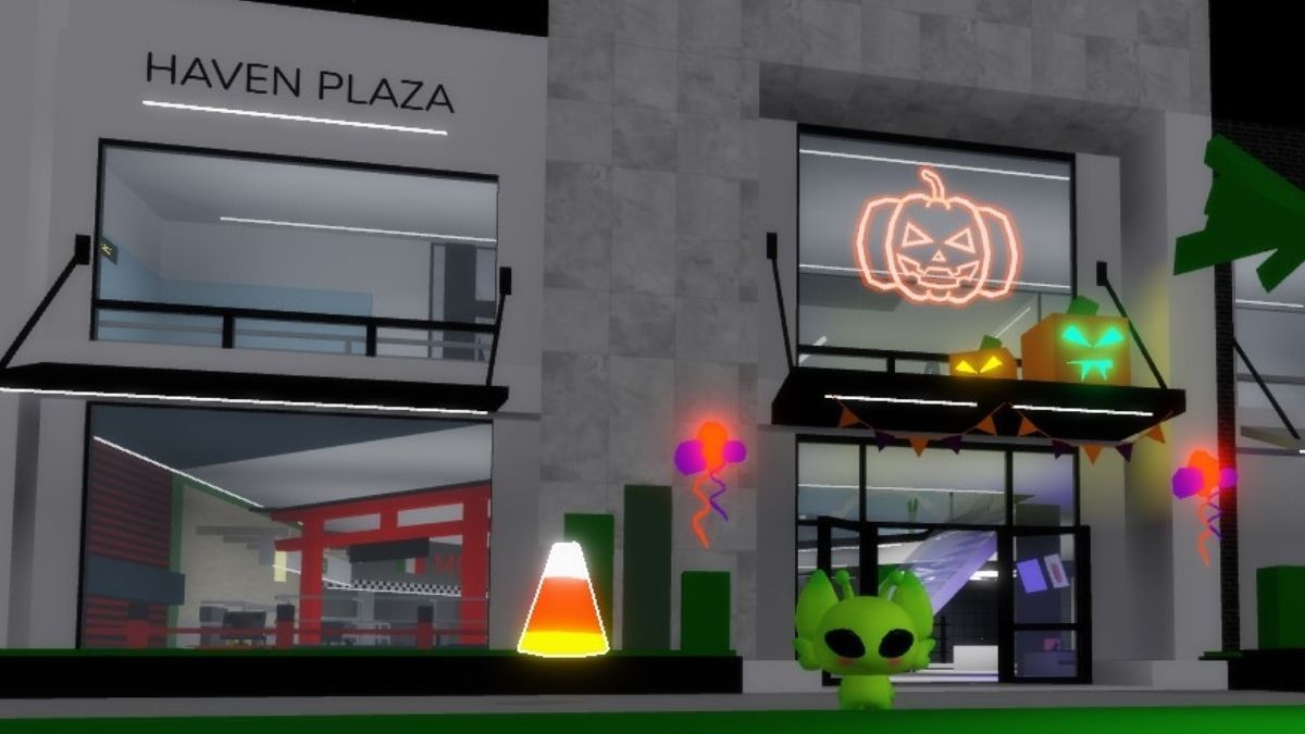 Plaza area of Brookhaven Candy Corn Hunt