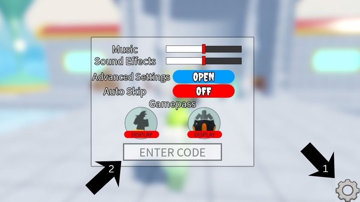 Anime Star Tower Defense Codes Redemption system inside the Settings pop-up window