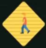 people crossing road sign