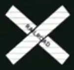 railroad crossing sign